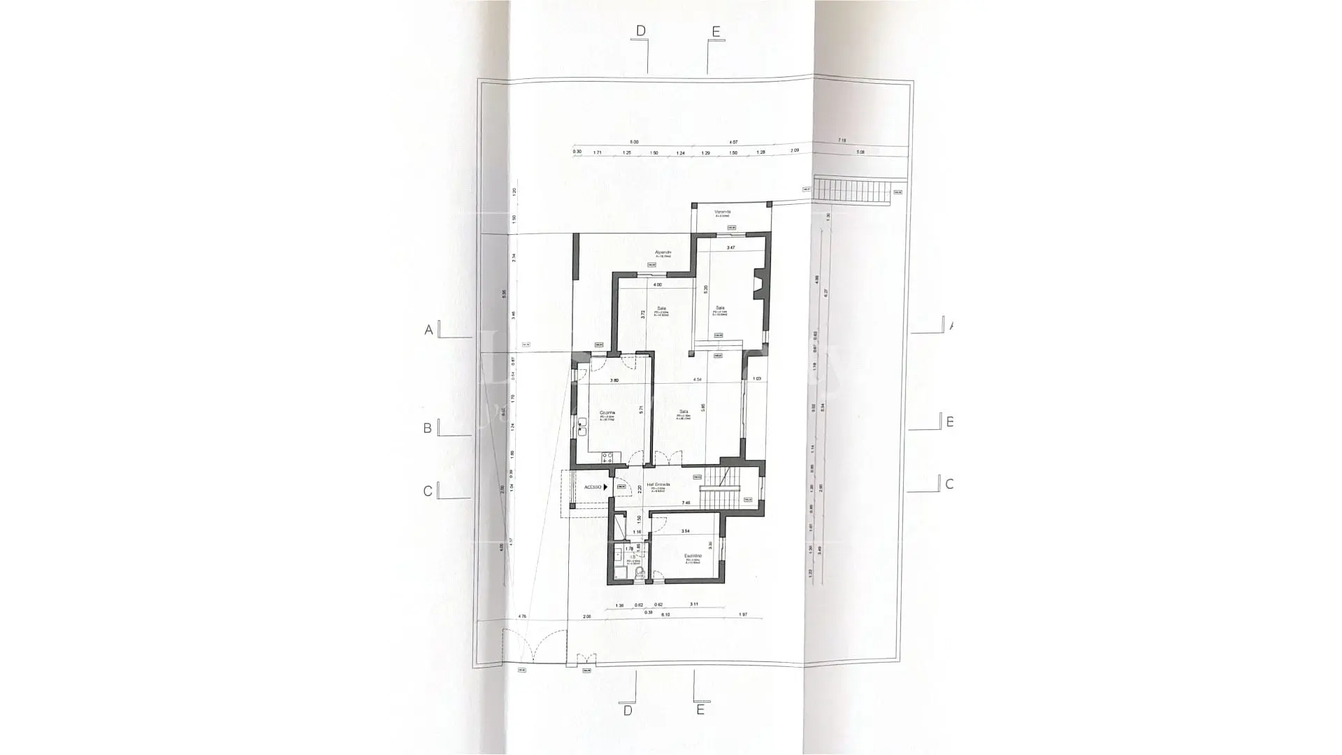 planta de uma moradia na Gradil em frafra