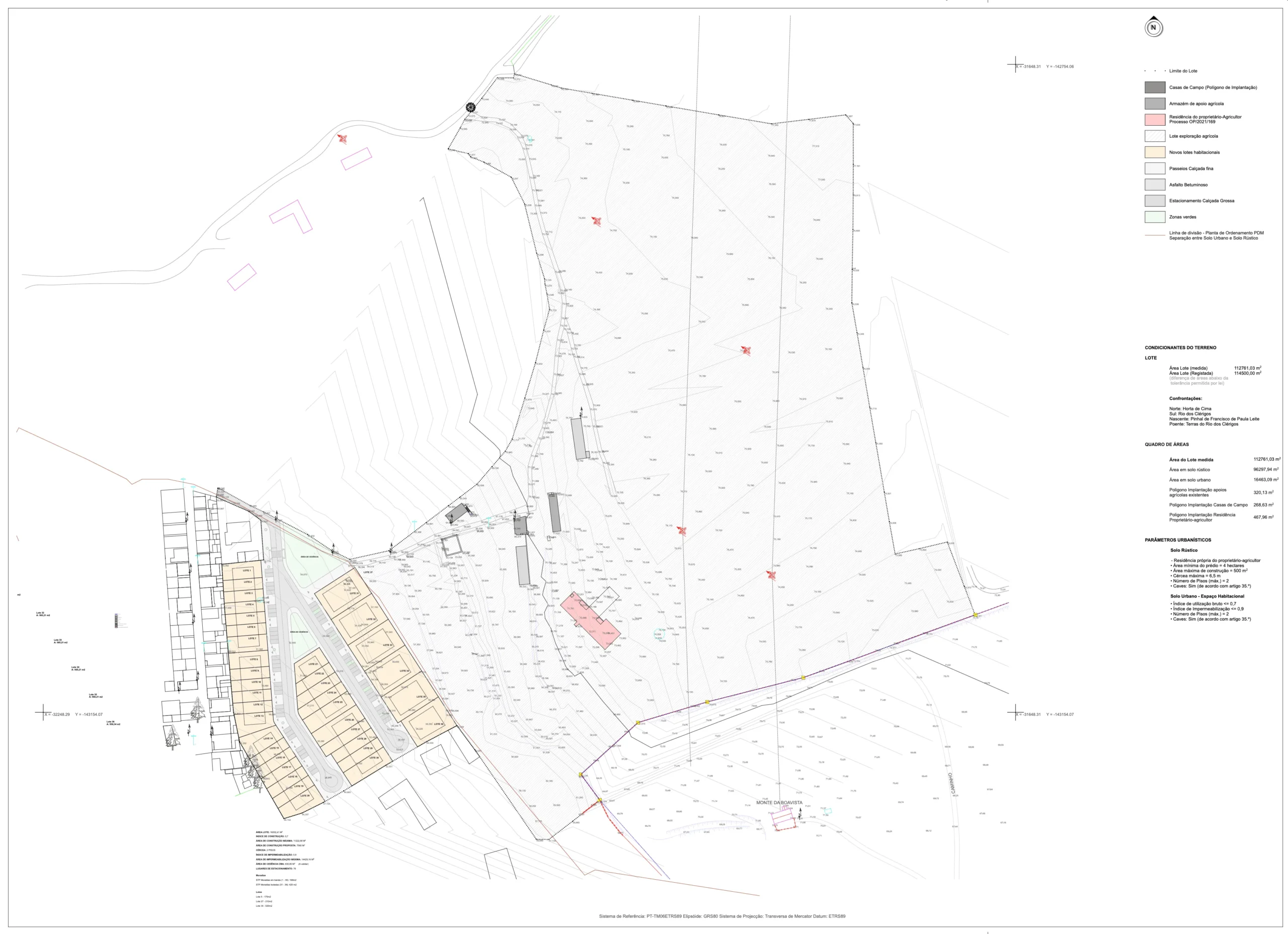 planta da herdade de luxo